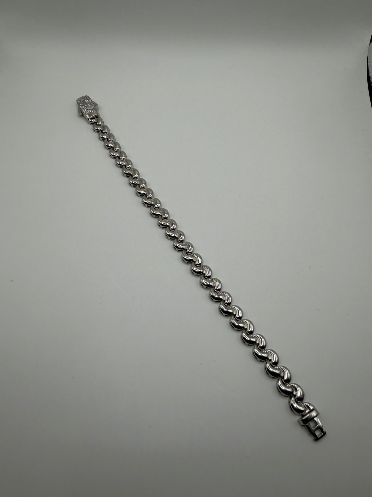 Ice Trap Bracelet — 925 sterling silver set with cubic zirconia