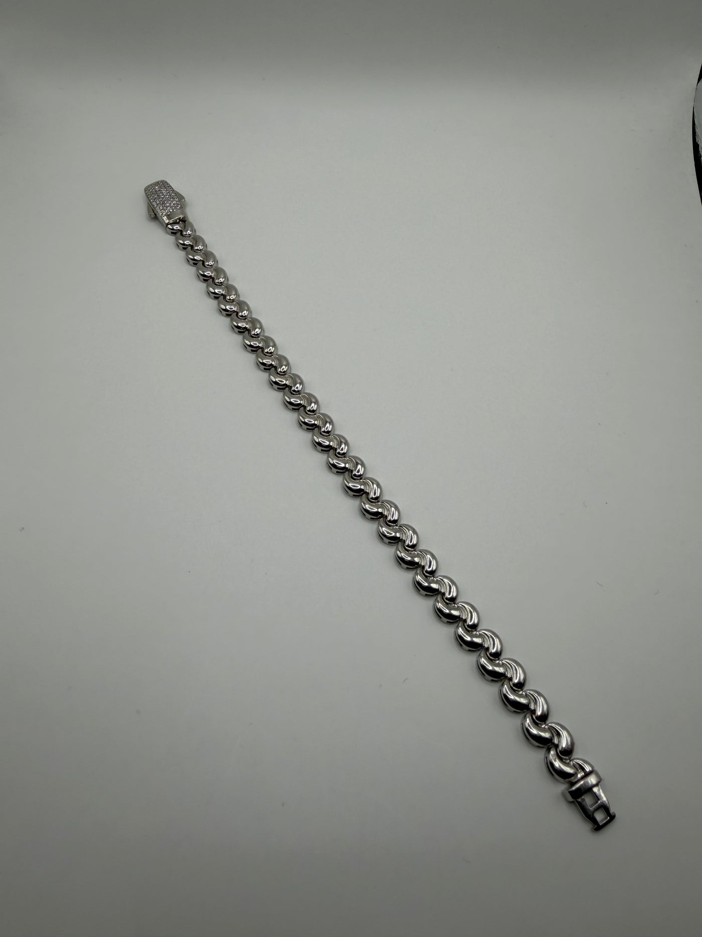 Ice Trap Bracelet — 925 sterling silver set with cubic zirconia