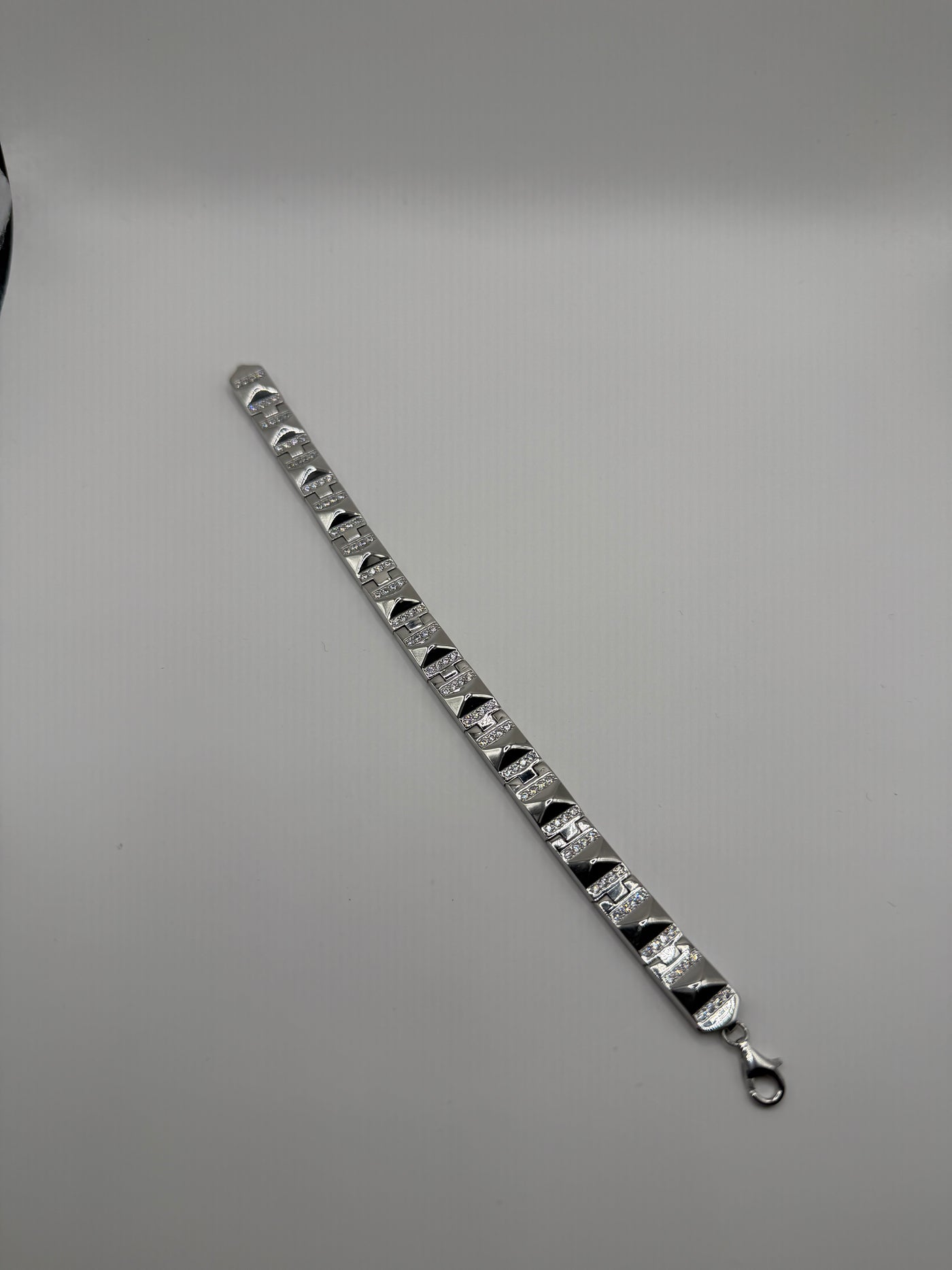 Frosted Grid Bracelet — side profile