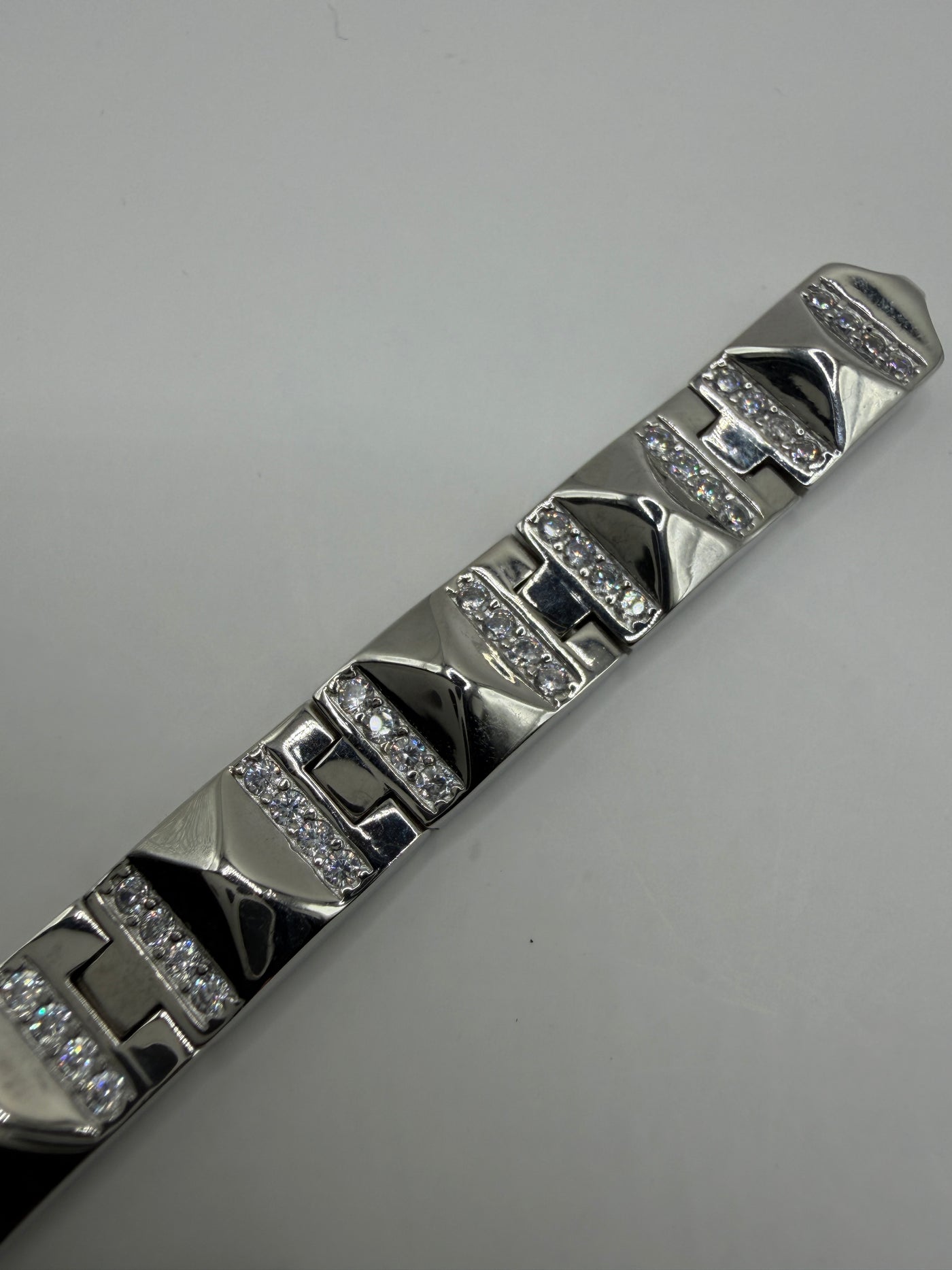 Frosted Grid Bracelet worn